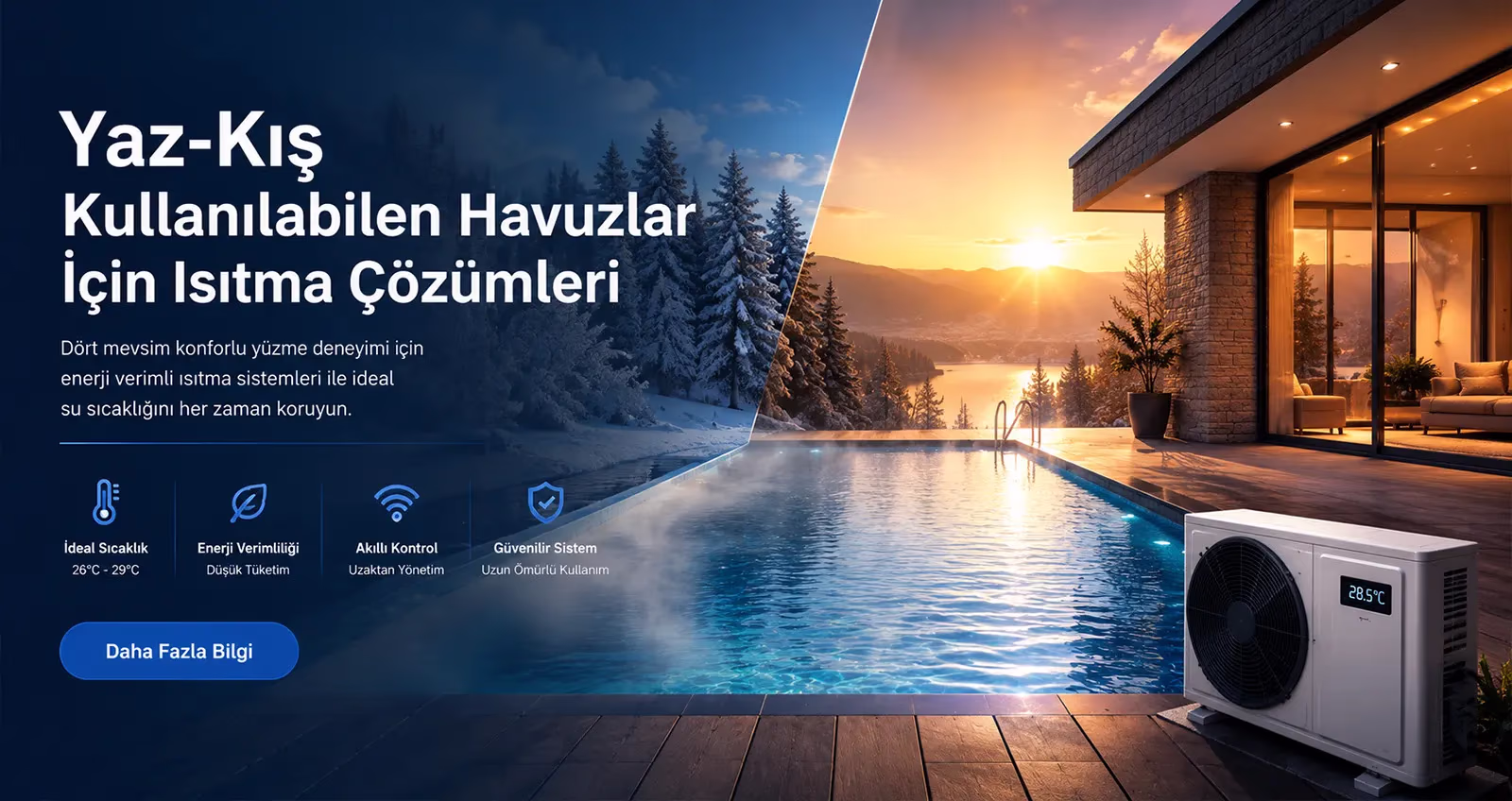 Yaz-Kış Kullanılabilen Havuzlar İçin Isıtma Çözümleri