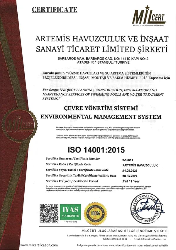 ISO 14001 certificate