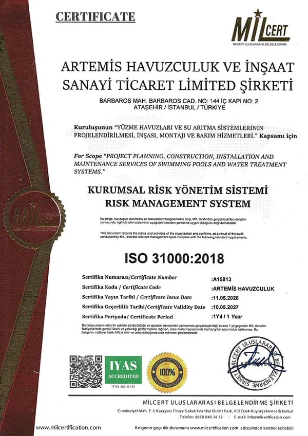 ISO 31000 certificate