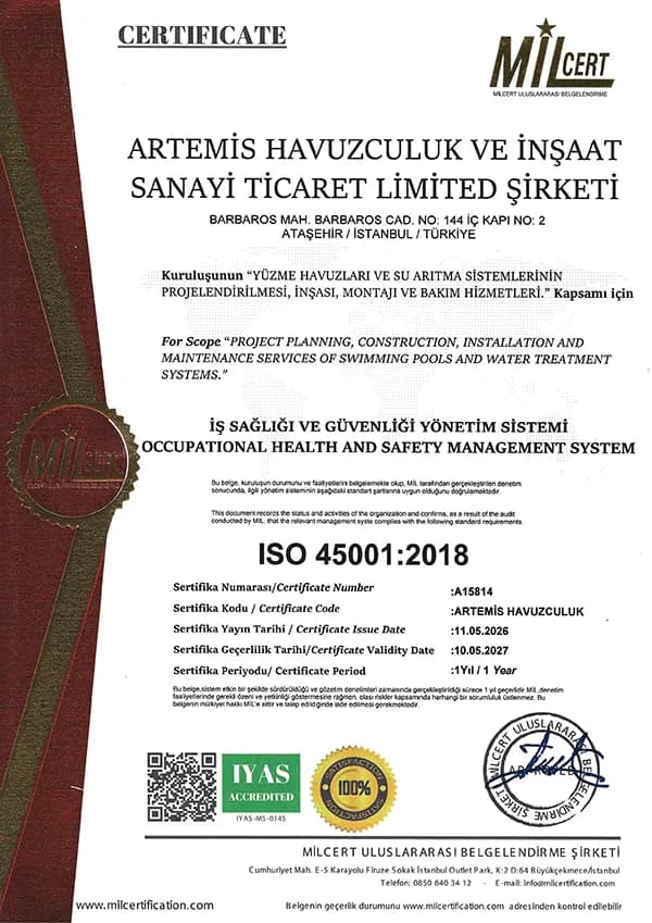 ISO 45001 certificate