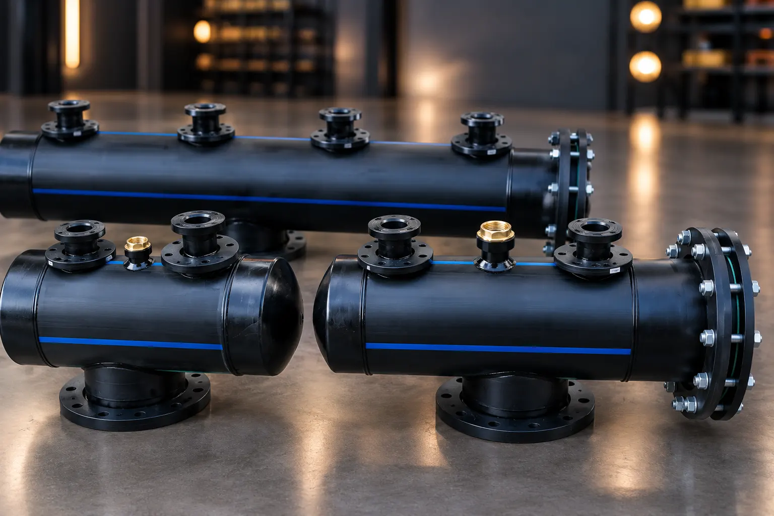 HDPE collector multiple connection detail