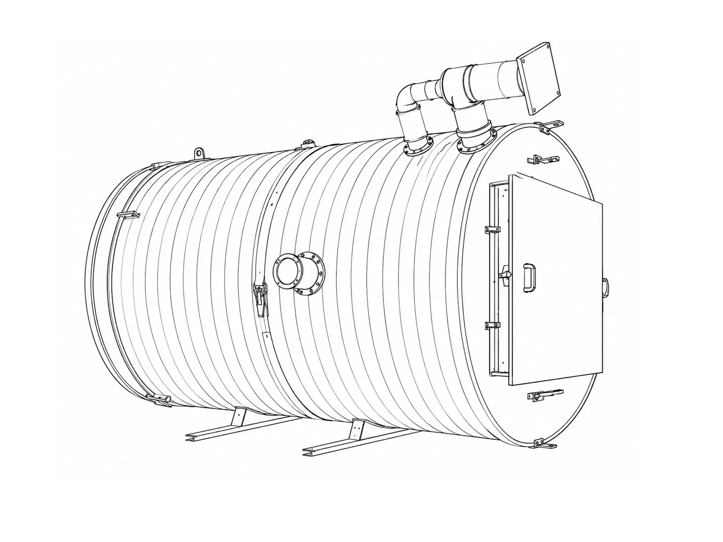 Regnum HDPE pump sump tank technical drawing and dimensions